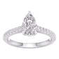14 Karat White Gold 1.25 Carat Diamonds(1.00 CTR) Lab Grown Diamond Pear Ladies Ring-0227993-WG