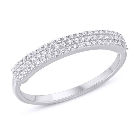 14 Karat White Gold 0.15 Carat Diamonds Fashion Ladies Band-0228063-WG