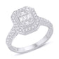 14 Karat White Gold 0.66 Carat Diamonds Cushion Ladies Ring-0228076-WG