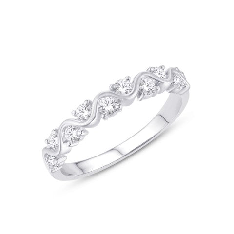 14 Karat White Gold 0.45 Carat Diamonds Fashion Ladies Band-0228110-WG