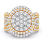 10 Karat Two-Tone (Yellow and White) Gold 2.11 Carat Diamonds Round Ladies Ring-0228112-YW