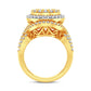 10 Karat Two-Tone (Yellow and White) Gold 2.57 Carat Diamonds Oval Ladies Ring-0228114-YW