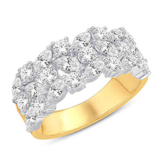 14 Karat Yellow Gold 2.07 Carat Diamonds Fashion Ladies Ring-0228117-YG