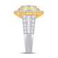 10 Karat Two-Tone (White and Yellow) Gold 1.81 Carat Diamonds Round Ladies Ring-0228122-WY