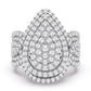 10 Karat White Gold 2.10 Carat Diamonds Pear Ladies Ring-0228132-WG