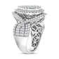 10 Karat White Gold 2.10 Carat Diamonds Pear Ladies Ring-0228132-WG
