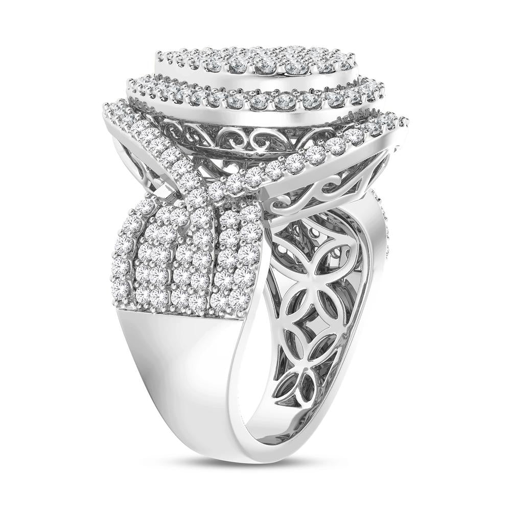 10 Karat White Gold 2.10 Carat Diamonds Pear Ladies Ring-0228132-WG