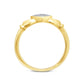 10 Karat Yellow Gold 0.10 Carat Diamonds Heart Ring-0229482-YG