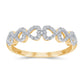 10 Karat Yellow Gold 0.24 Carat Diamonds Multi Hearts Ladies Ring-0229673-YG