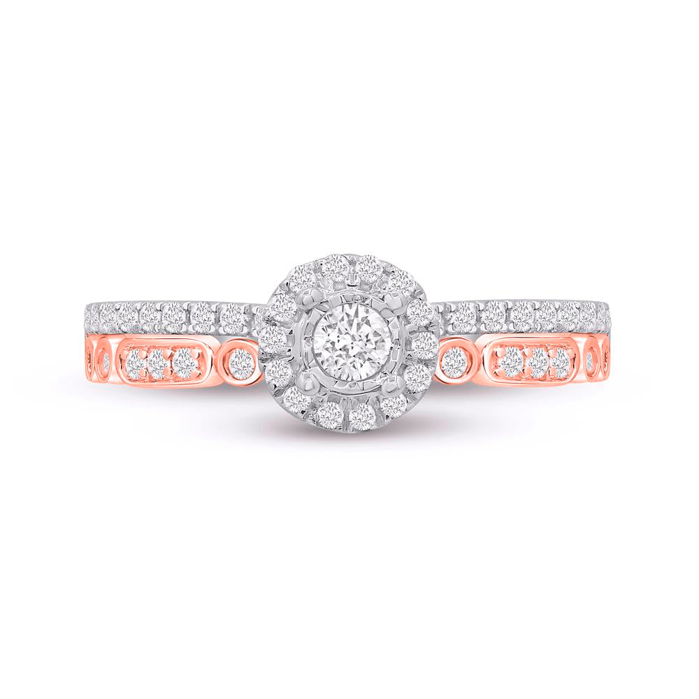 10 Karat Two-tone (Rose and White) Gold 0.40 Carat Diamonds Ladies Ring-0229955-WR