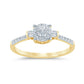 10 Karat Yellow Gold 0.15 Carat Diamonds Round Ladies Ring-0229958-YG