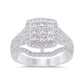 10 Karat White Gold 1.50 Carat Diamonds Cushion Ladies Ring-0229961-WG