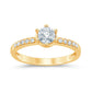10 Karat Yellow Gold 0.22 Carat Diamonds Round Ladies Ring-0229969-YG