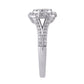 10 Karat White Gold 0.50 Carat Diamonds Oval Ladies Ring-0229981-WG