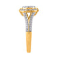 10 Karat Two-Tone (Yellow and White) Gold 0.50 Carat Diamonds Oval Ladies Ring-0229981-YW