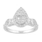 14 Karat White Gold 0.75 Carat Diamonds Pear Ladies Ring-0229983-WG