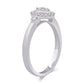 10 Karat White Gold 0.16 Carat Diamonds Oval Ladies Ring-0232182-WG
