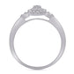 10 Karat White Gold 0.16 Carat Diamonds Oval Ladies Ring-0232182-WG