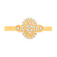 10 Karat Yellow Gold 0.16 Carat Diamonds Oval Ladies Ring-0232182-YG