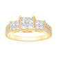 14 Karat Yellow Gold 1.51 Carat Diamonds Princess Cut Diamond Ladies Ring-0232248-YG