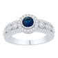 14 Karat White Gold 0.73 Carat Diamonds Round Ladies Ring-0232425-WG