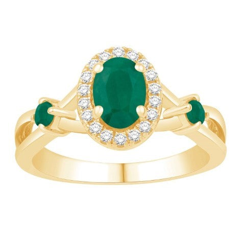 14 Karat Yellow Gold 1.31 Carat Diamonds Oval Ladies Ring-0232435-YG