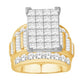 10 Karat Yellow Gold 5.00 Carat Diamonds Square Ladies Ring-0232925-YG