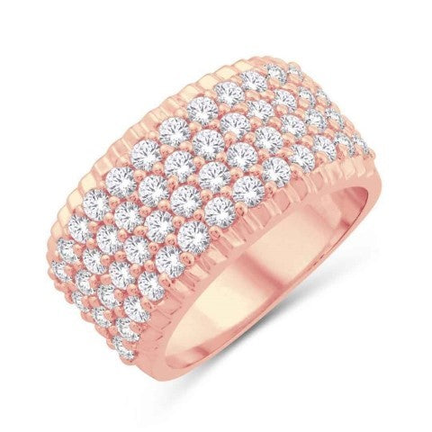 14 Karat All Rose Gold 2.00 Carat Diamonds Fashion Ladies Band-0232978-ALR