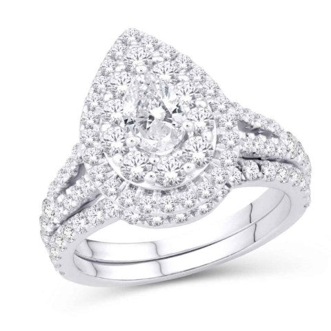 14 Karat All Yellow Gold 1.75 Carat Diamonds (0.50 CTR) Pear Ladies Ring-0232986-ALY