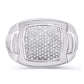 10 Karat White Gold 0.38 Carat Diamonds Cushion Men's Ring-0325011-WG