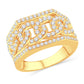 10 Karat All Yellow Gold 1.50 Carat Diamonds Fashion Men's Ring-0325852-ALY