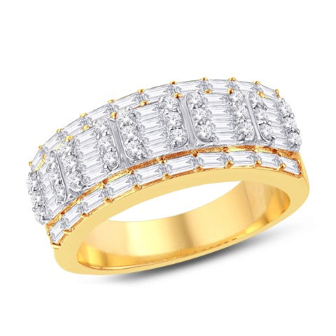14 Karat Yellow Gold 1.50 Carat Diamonds Fashion Men's Ring-0326089-YG