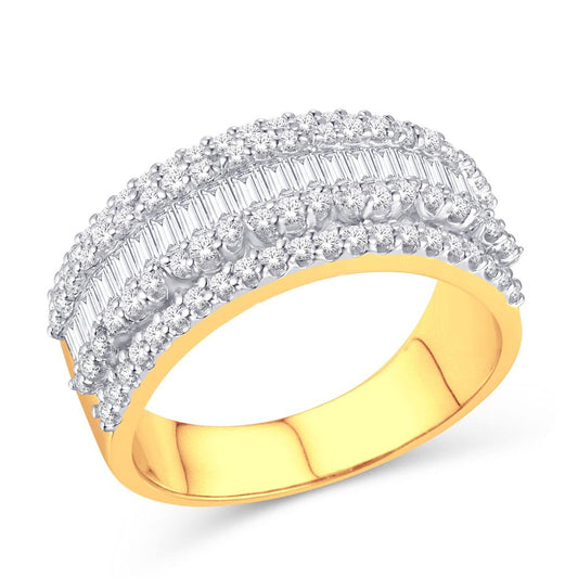 14 Karat Yellow Gold 2.00 Carat Diamonds Classic Men's Ring-0326097-YG