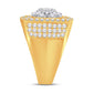 10 Karat Two-Tone (Yellow and White) Gold 2.73 Carat Diamonds Designer Men's Ring-0326127-YW