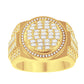 10 Karat All Yellow Gold 1.20 Carat Diamonds Designer Men's Ring-0326927-ALY
