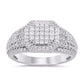 10 Karat White Gold 1.14 Carat Diamonds Heptagon Men's Ring-0329321-WG