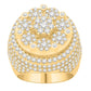 14 Karat All Yellow Gold 5.30 Carat Diamonds Round Men's Ring-0332074-ALY