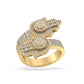 10 Karat Yellow Gold 1.28 Carat Diamonds Hamsa Bypass Men's Ring-0340005-YG
