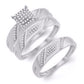 14 Karat White Gold 0.25 Carat Diamonds Square Trio Set-0425941-WG