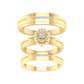 10 Karat Yellow Gold 0.11 Carat Diamonds Oval Trio Set-0427100-YG