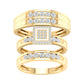 10 Karat Yellow Gold 0.33 Carat Diamonds Square Trio Set-0427104-YG