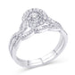 14 Karat White Gold 0.33 Carat Diamonds Round Bridal Ring-0526074-WG