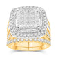 14 Karat Yellow Gold 2.02 Carat Diamonds (0.31 CTR) Cushion Bridal Ring-0532578-YG