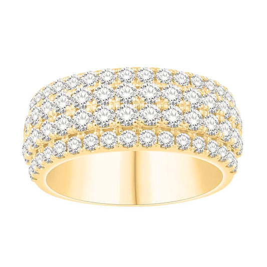 10 Karat All Yellow Gold 2.74 Carat Diamonds Classic Men's Band-0632836-ALY
