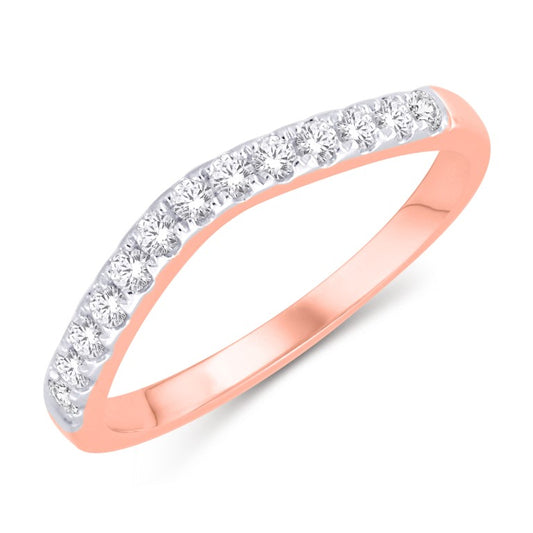14 Karat Rose Gold 0.25 Carat Diamonds Classic Ladies Band-0725071-RG