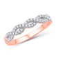 14 Karat Rose Gold 0.20 Carat Diamonds Intertwined Link Ladies Band-0725083-RG