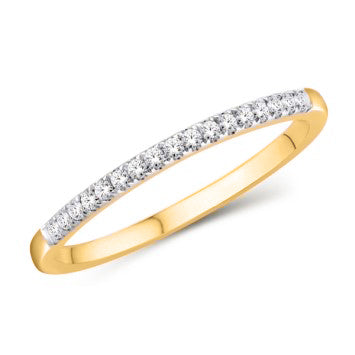 14 Karat Yellow Gold 0.10 Carat Diamonds Classic Ladies Band-0725225-YG