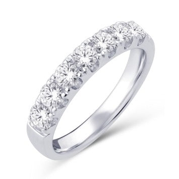 14 Karat White Gold 1.00 Carat Diamonds Classic Ladies Band-0725236-WG