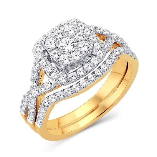 14 Karat Yellow Gold 0.20 Carat Diamonds Classic Ladies Band-0725242-YG