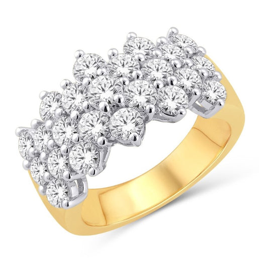 14 Karat Yellow Gold 3.00 Carat Diamonds Classic Ladies Band-0725251-YG